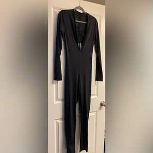 Fashion Nova Black Long Sleeve Jumpsuit